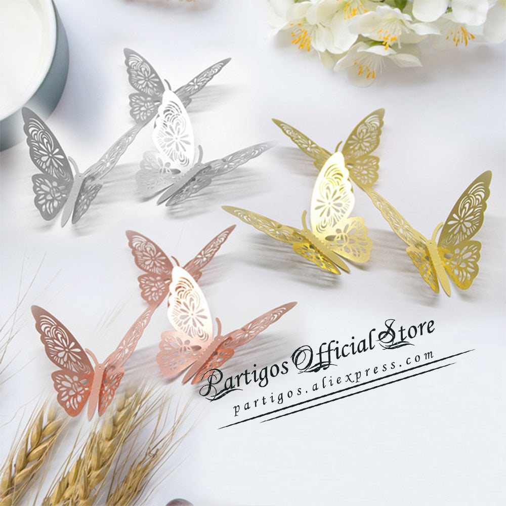 4D Hollow Butterfly Wall Sticker DIY Decoration