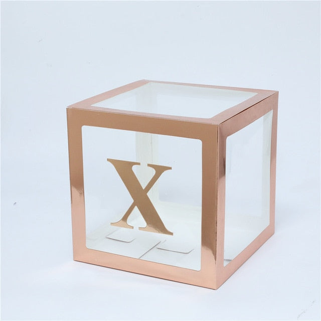 Transparent Letter A-Z Box Custom Baby Name