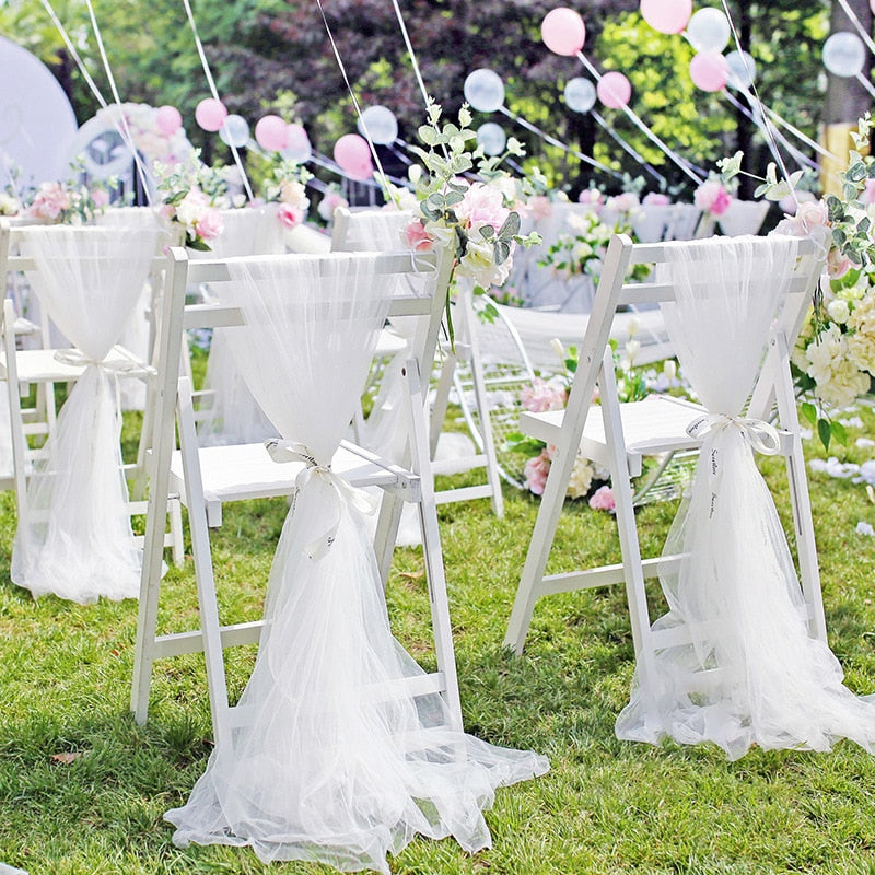 5/10m Wedding Decoration Chair Sashes Yarn
