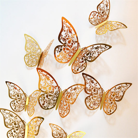 4D Hollow Butterfly Wall Sticker DIY Decoration