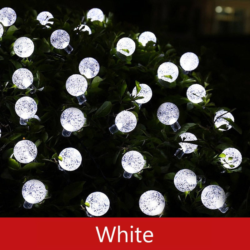 LEDs 10m Crystal Ball Solar Light Outdoor