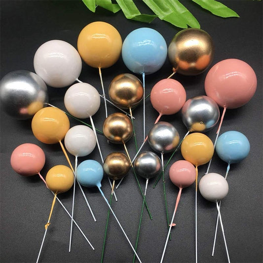 Golden Ball Cake Topper Cake Decor Supplies