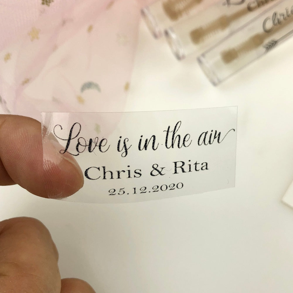 100 pcs Personalized Wedding bubble Labels