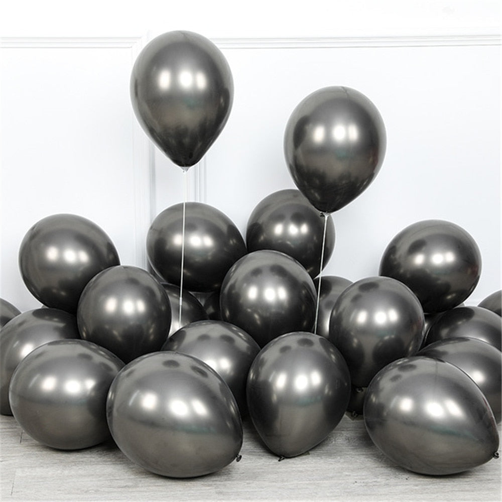 Glossy Metal Pearl Latex Balloon Thick Chrome