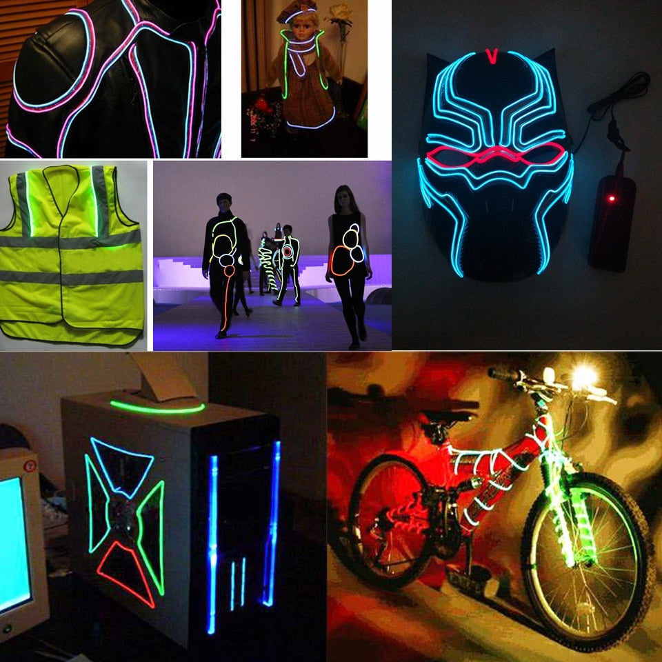 Flexible Neon Light  Wire Led Neon Dance Party Atmosphere Lamp Rope Tube