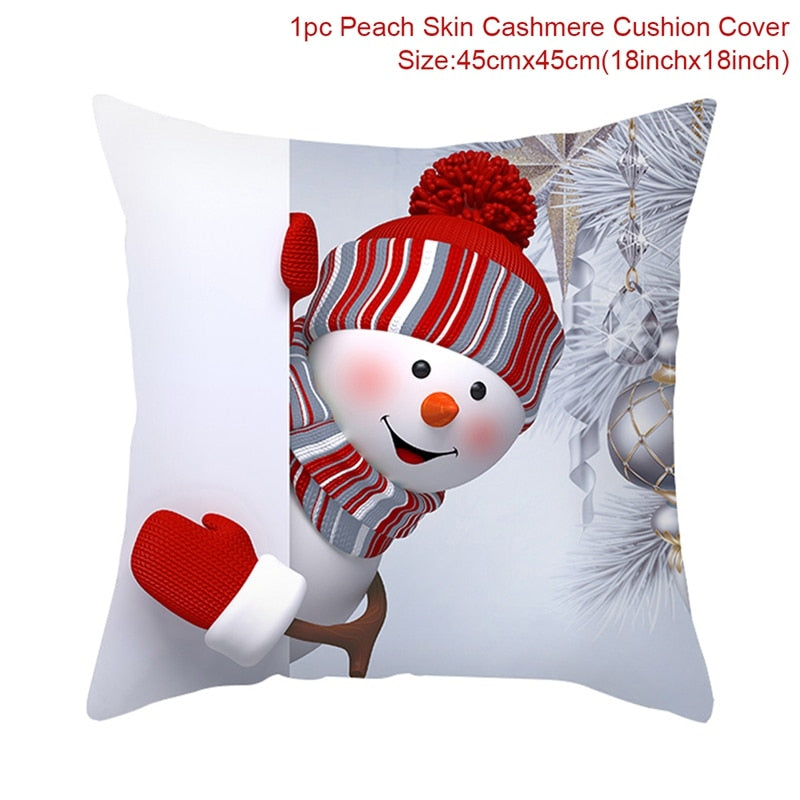 Snowman Christmas Cushion Cover