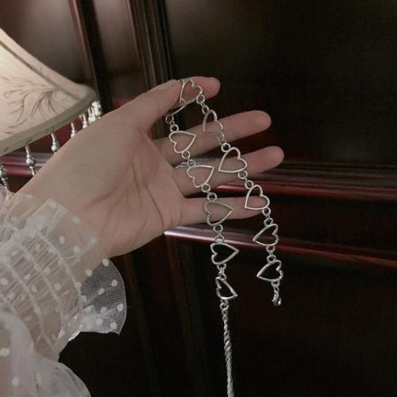 Kpop Heart Chain Choker Necklace For Women