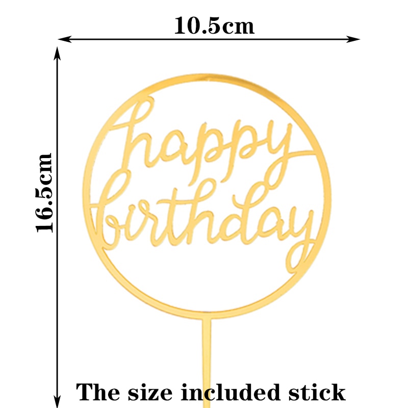 Creative Acrylic Cake Topper Happy Birthday Cake Toppers