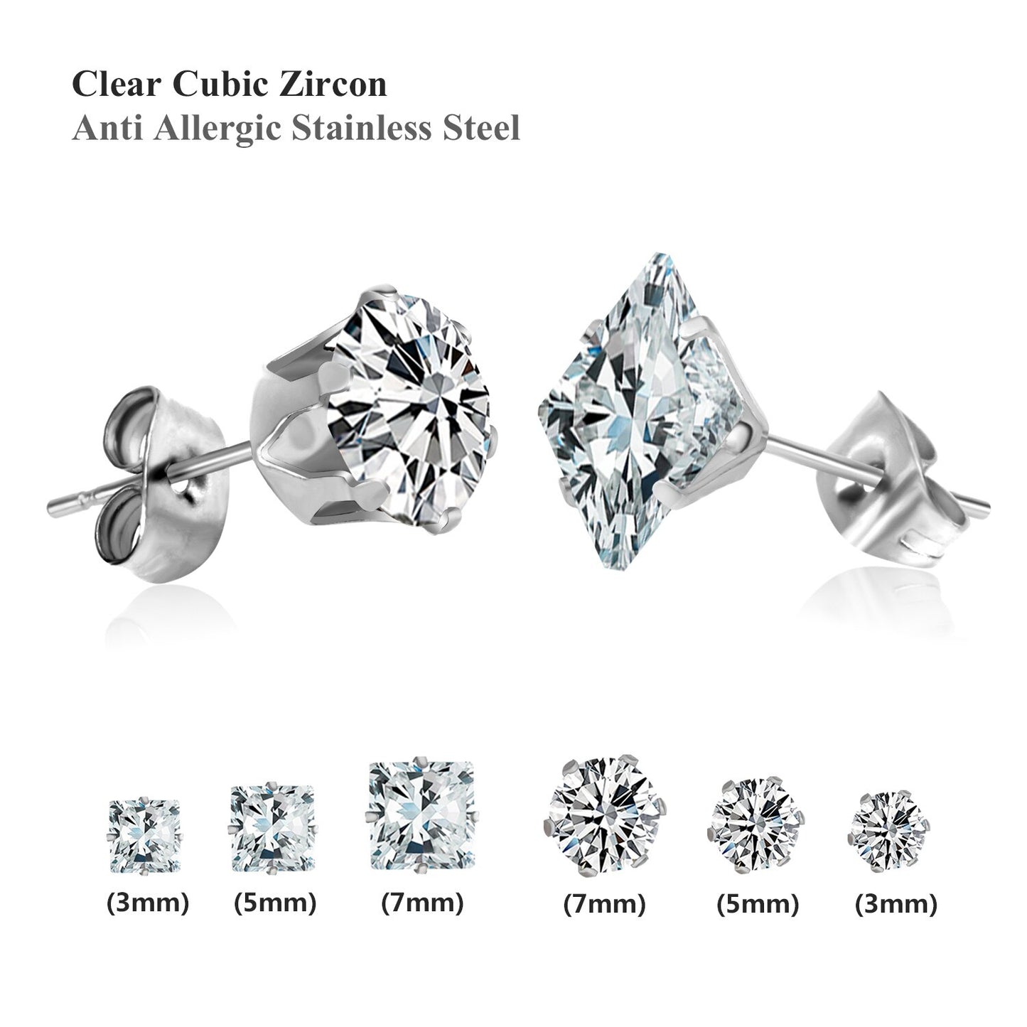 Stud Earings Sets Pack Christmas Zircon Earrings Set