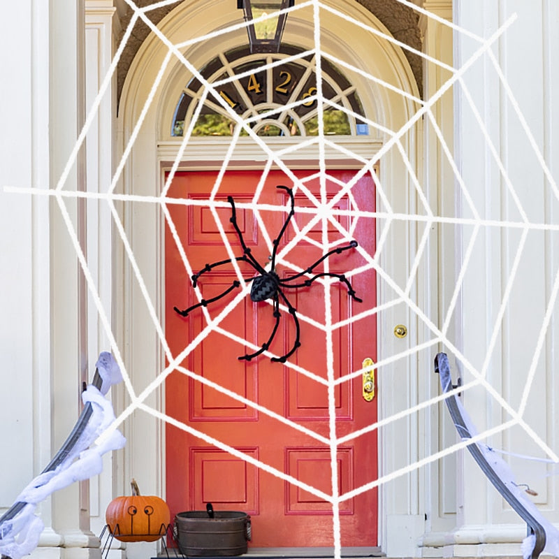 Black White Spider Web Halloween Decoration