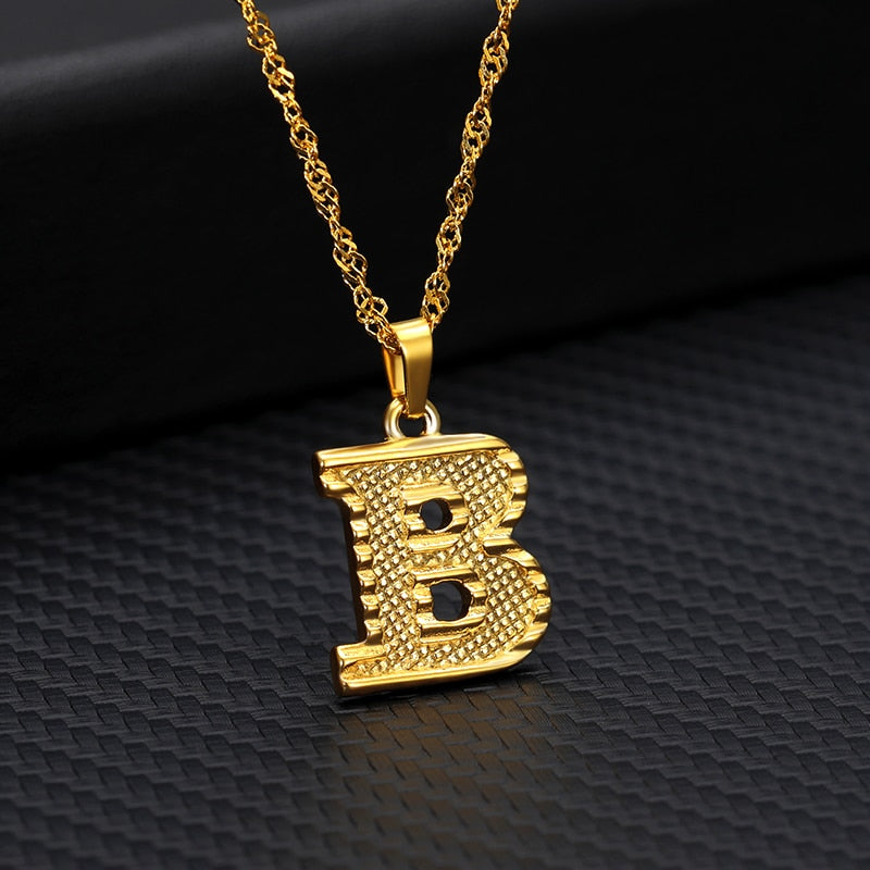 Capital Initial Letter Necklaces For Women