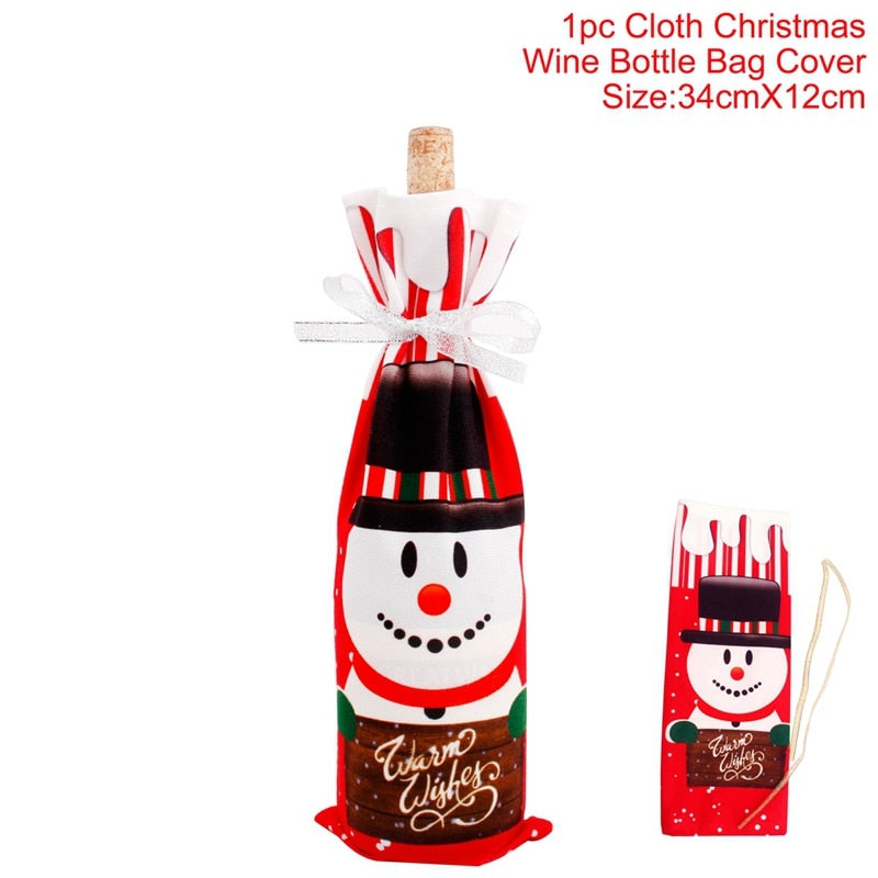 Christmas Wine Bottle Cover Decorations