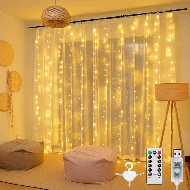 LED Curtain String Light Garland Party Table Bachelorette