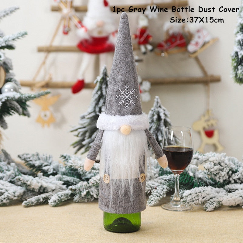 Wine Bottle Dust Cover Christmas Decoration