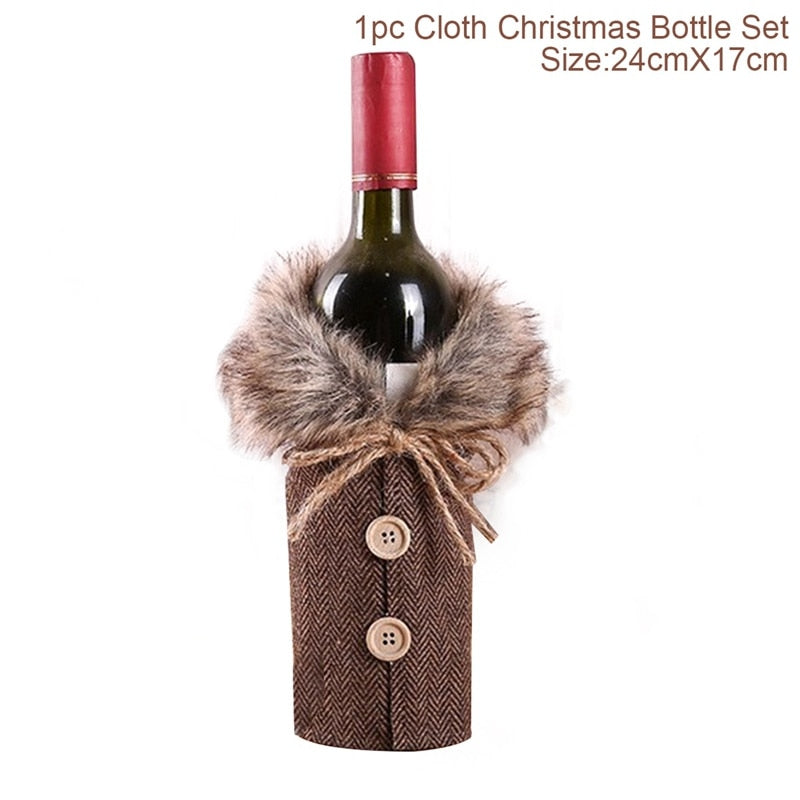 Christmas Wine Bottle Cover Decorations