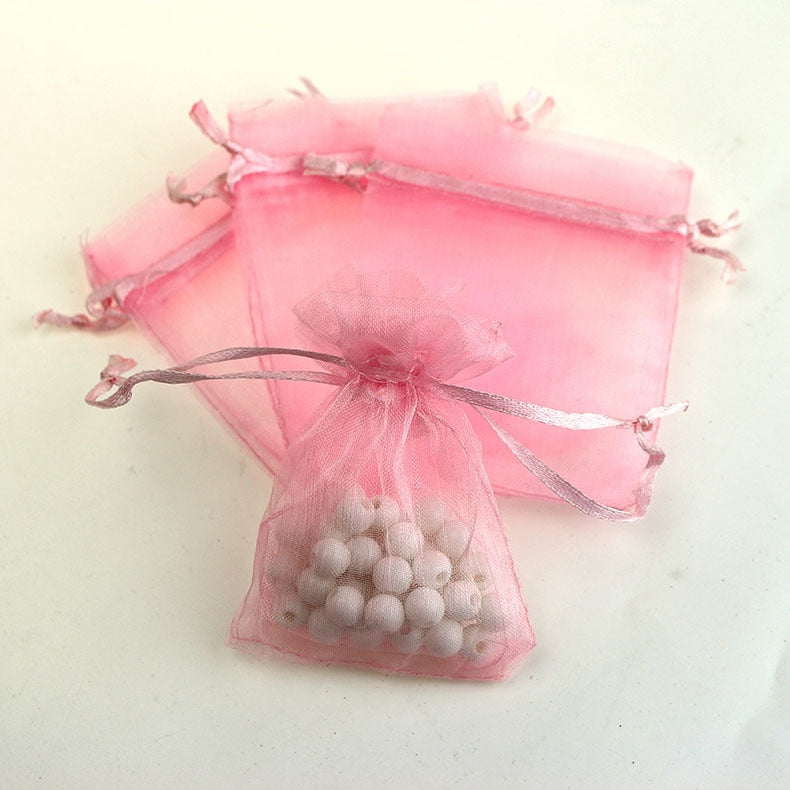 50pcs Sheer Transparent Chiffon Organza Bags