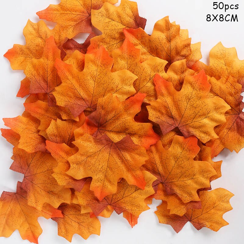 Artificial Maple Leaves Mini Pumpkin Pine Cones