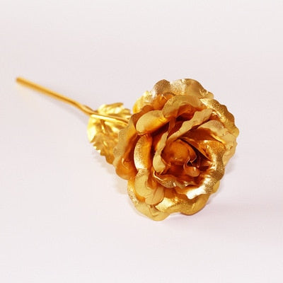 Artificial Flower 24K Foil Rose Plated Gold Rose Flower