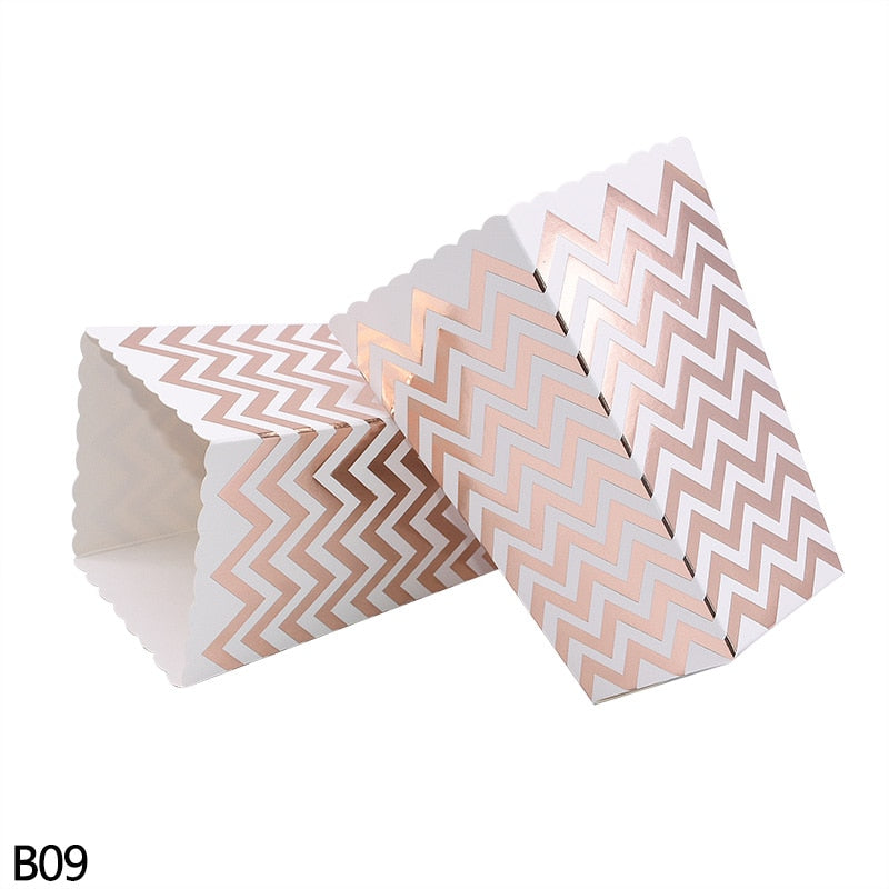 Dot Wave Striped Paper Popcorn Box Bag