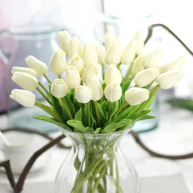 Tulips Artificial Flower Real Touch Tulipe Flowers Fake