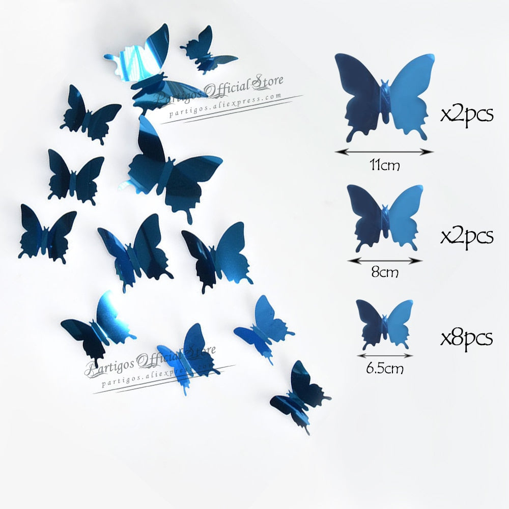 4D Hollow Butterfly Wall Sticker DIY Decoration