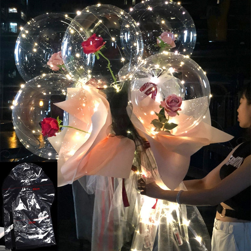 Transparent Bobo Balloon Bouquet Gift Wrapping