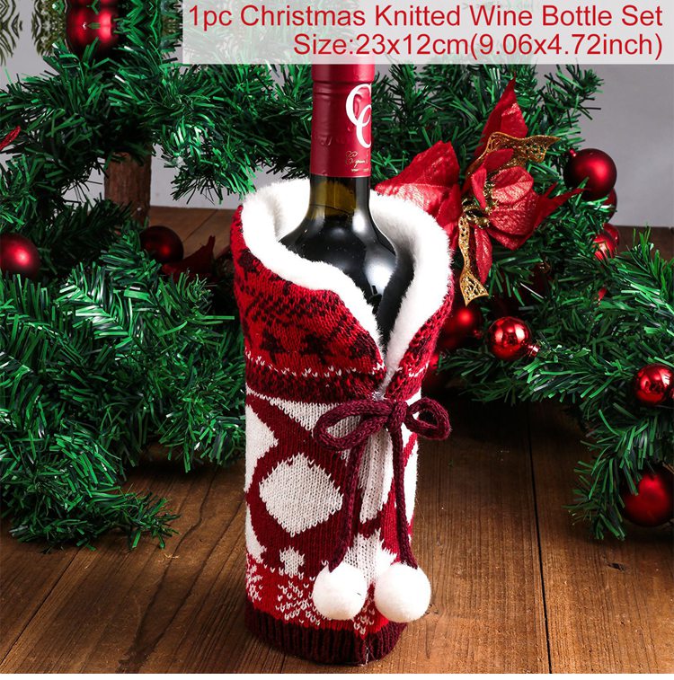 Christmas Santa Claus Wine Bottle Cover