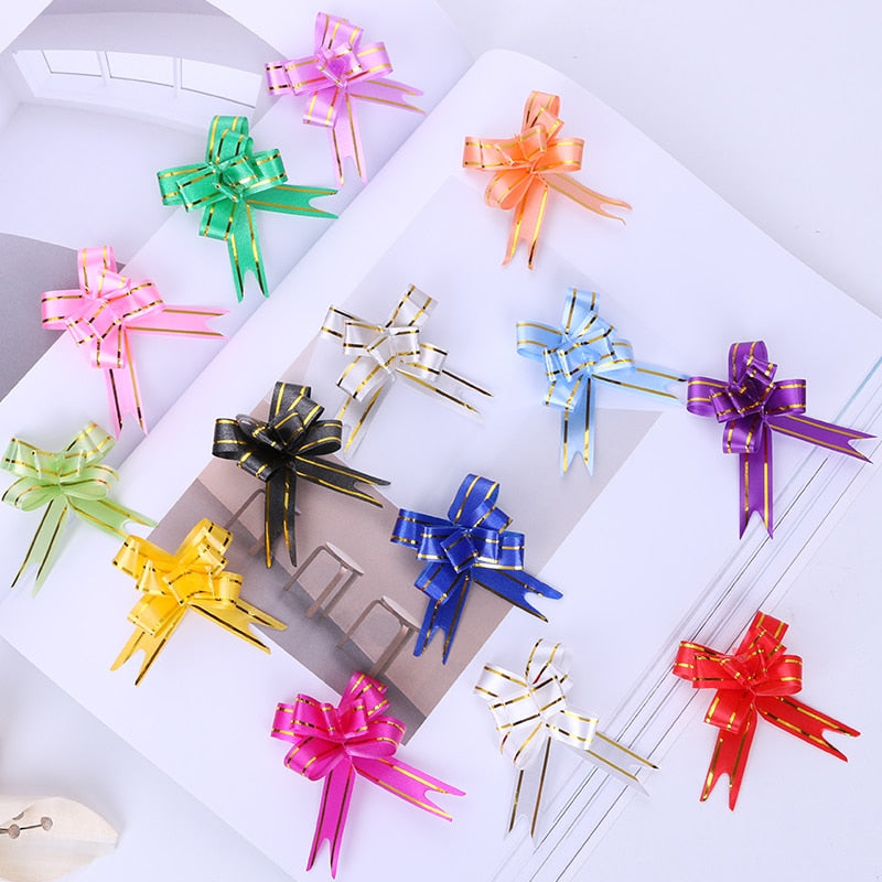 Pull Bow Gift Ribbons Flower Wrappers For Events