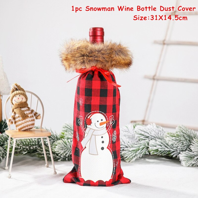 Wine Bottle Dust Cover Christmas Decoration