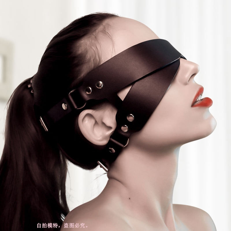 Sexy Mask For Face Women PU Leather