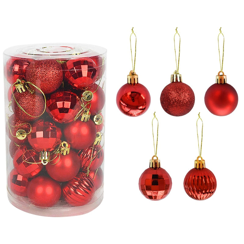 Rose Gold Plastic Christmas Balls Ornament