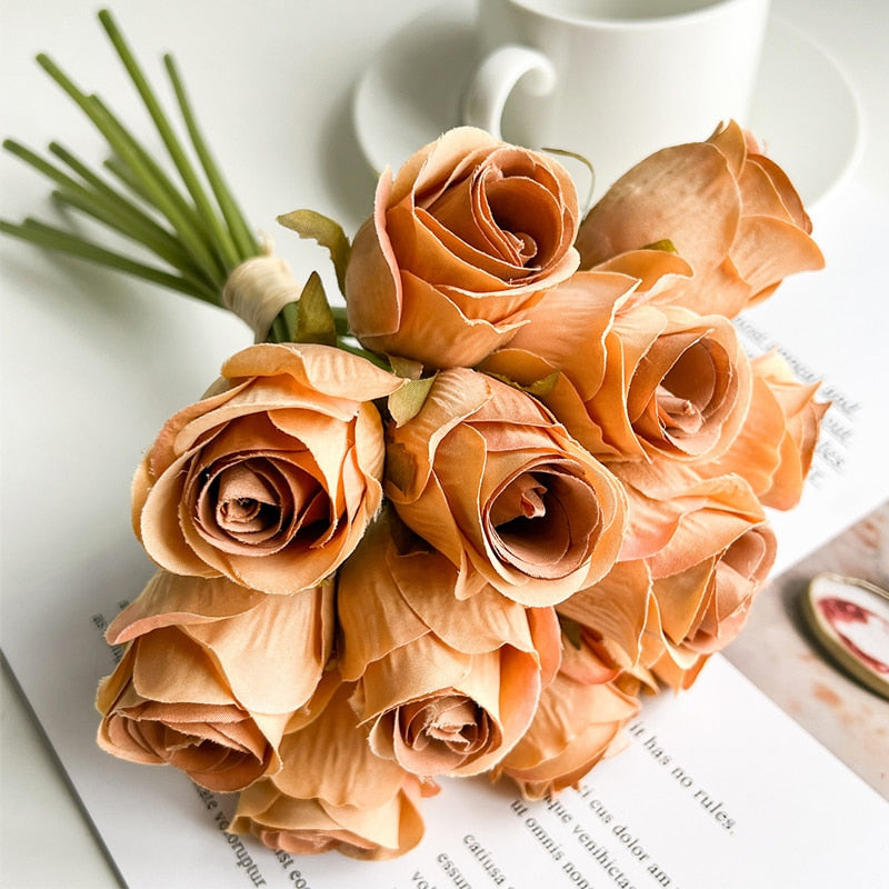 Rose Artificial Flower for White Decoration Silk Flower