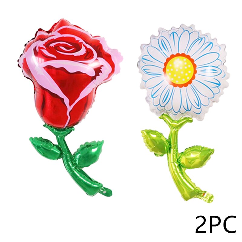 Sunflower Daisy Rose Tulip Helium foil balloons Theme party