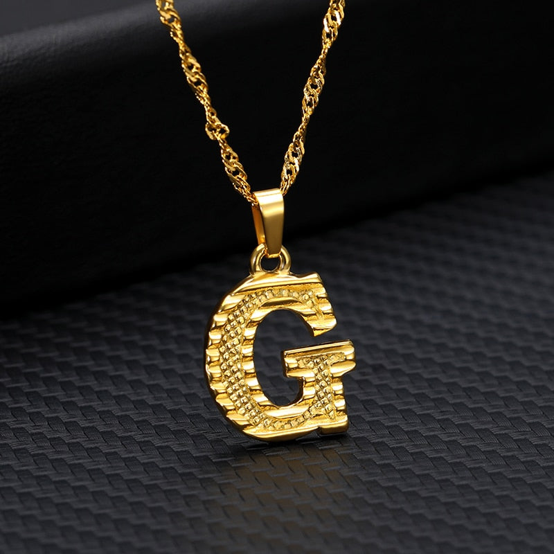 Capital Initial Letter Necklaces For Women