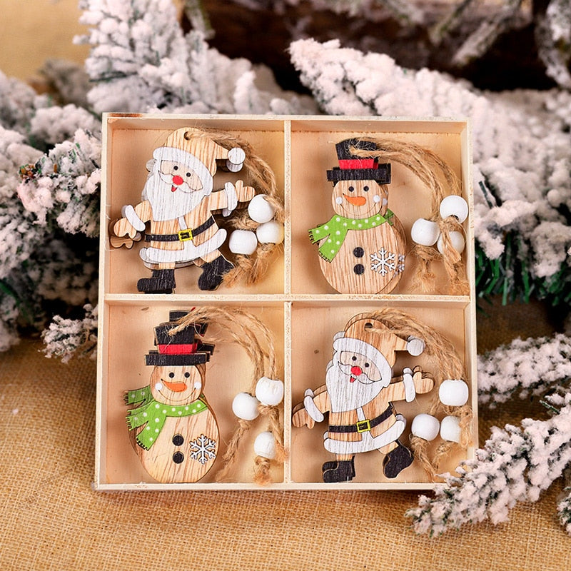 Christmas Snowflakes Wooden Pendants