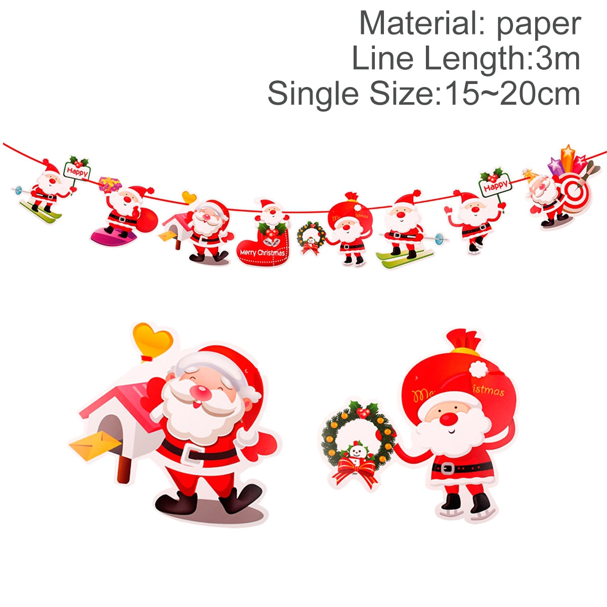 Christmas Banner Garland Merry Decoration