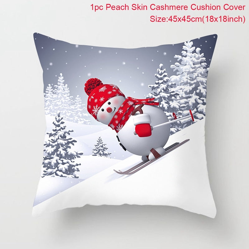 Snowman Christmas Cushion Cover