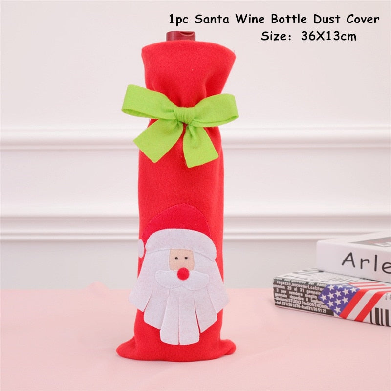 Wine Bottle Dust Cover Christmas Decoration