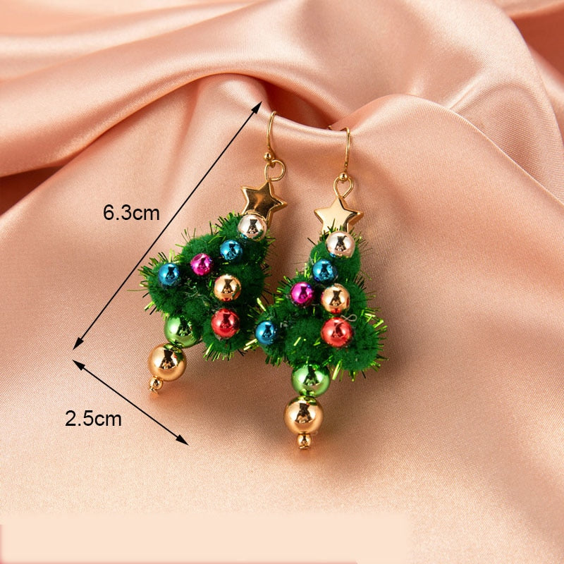 Asymmetric Earrings For Women Trendy Bijoux Xmas Tree