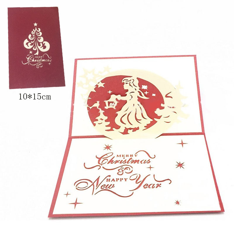 3D Pop Up Greeting Cards With Envelope Laser Cut