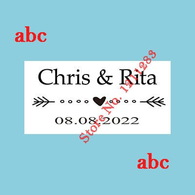 100 pcs Personalized Wedding bubble Labels