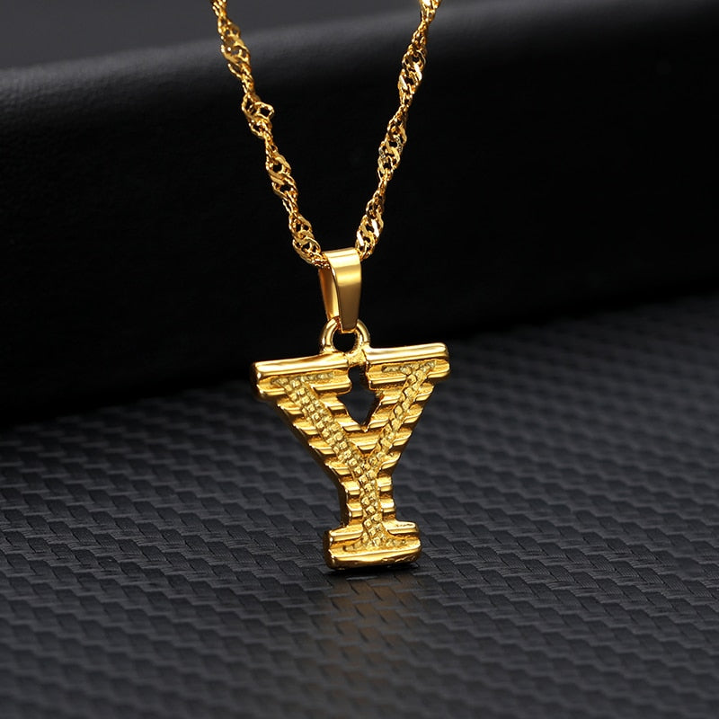 Capital Initial Letter Necklaces For Women