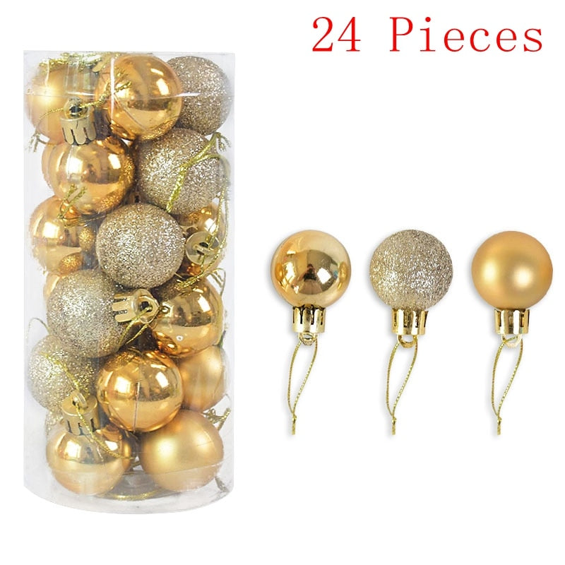 Rose Gold Plastic Christmas Balls Ornament