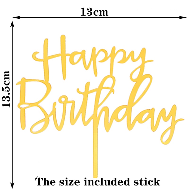 Creative Acrylic Cake Topper Happy Birthday Cake Toppers