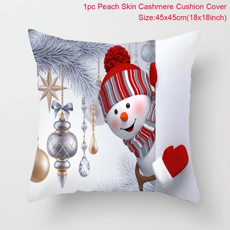 Snowman Christmas Cushion Cover