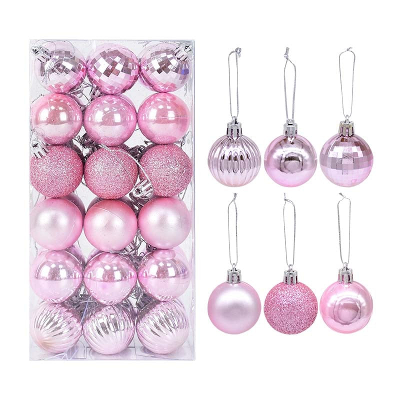 Rose Gold Plastic Christmas Balls Ornament