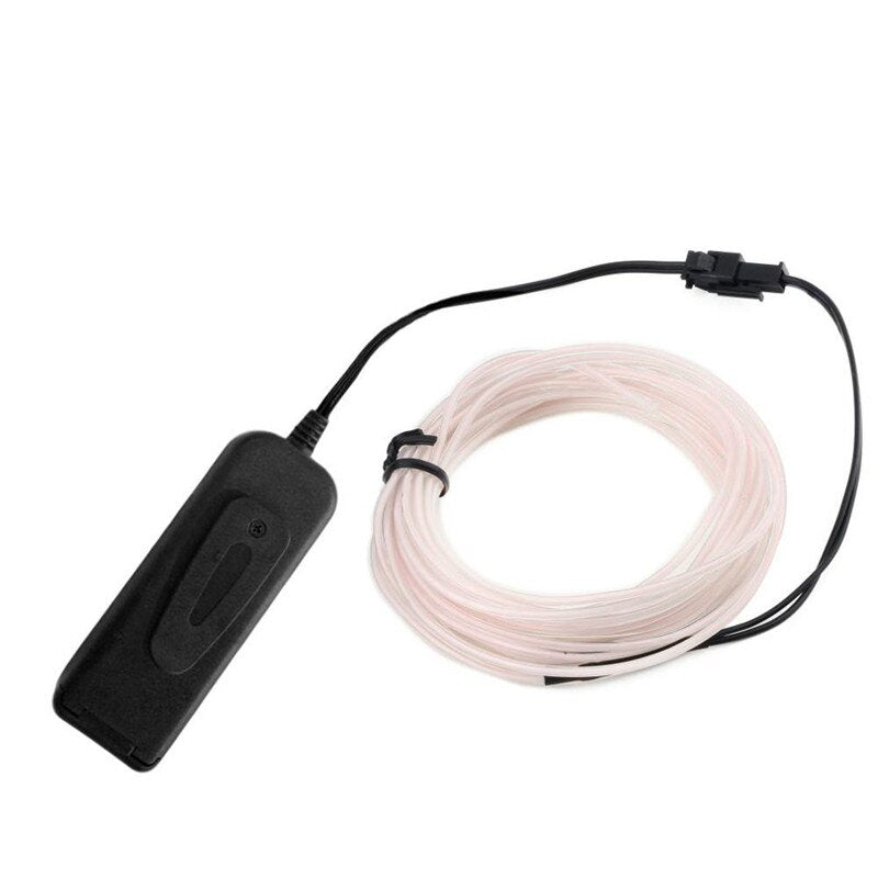 Flexible Neon Light Glow EL Wire Rope Cable LED Lights