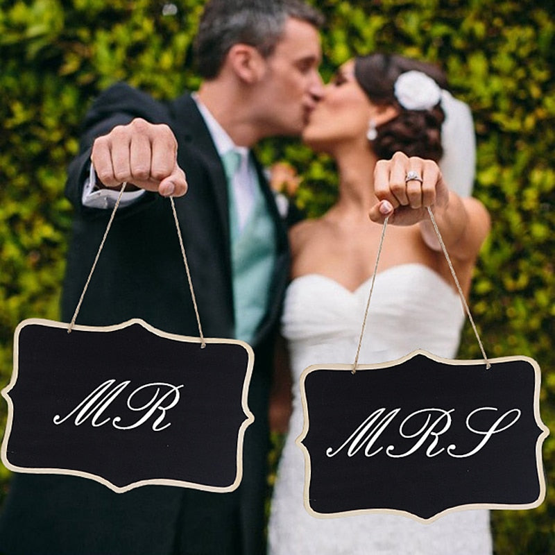 Rustic Wedding Wooden Blackboard Decoration