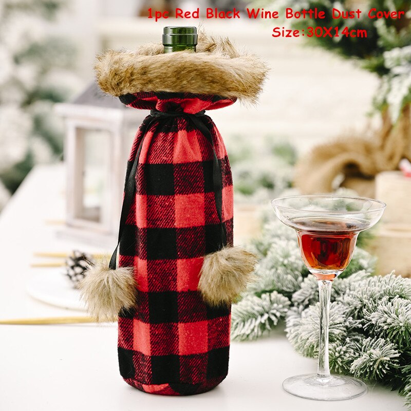 Wine Bottle Dust Cover Christmas Decoration