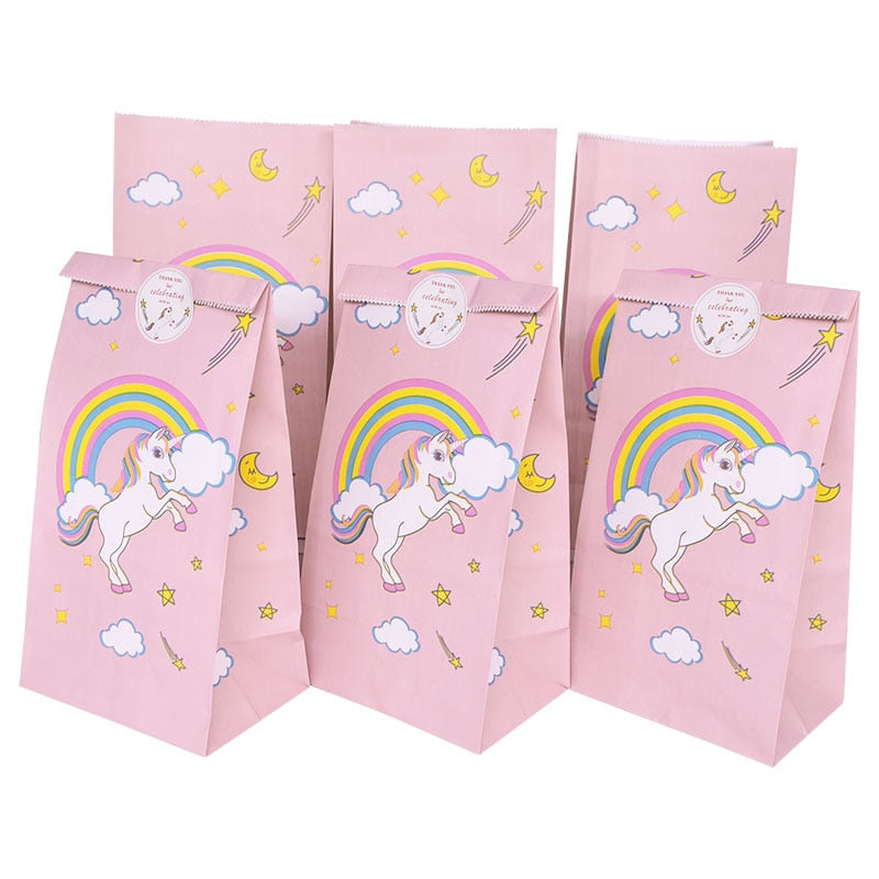 Unicorn Party Paper Candy Gift Bags Cookie